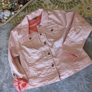Coral Denim Jacket